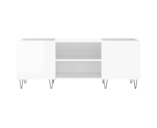 Dulapuri pentru discuri alb lucios 121x38x48 cm, lemn prelucrat, 4 image