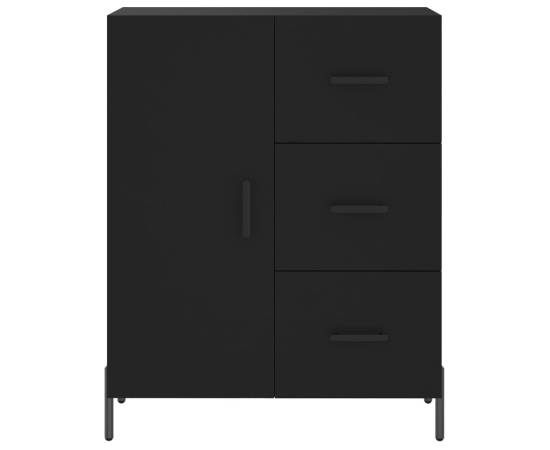 Servantă, negru, 69,5x34x90 cm, lemn compozit, 5 image