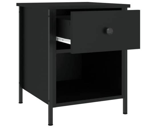 Noptiere, 2 buc., negru, 40x42x50 cm, lemn compozit, 6 image