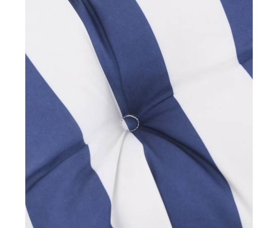 Pernă paleți albastru/alb 58x58x10 cm țesătură oxford dungi, 8 image