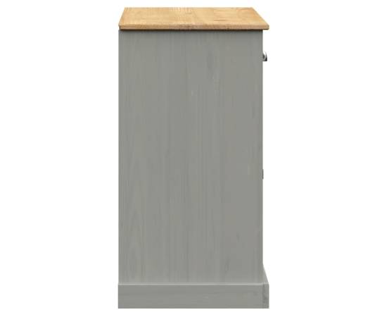Servantă cu sertare vigo, gri, 113x40x75 cm, lemn masiv de pin, 6 image