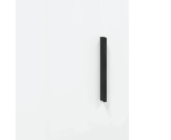 Dulap înalt, alb extralucios, 69,5x31x115 cm, lemn prelucrat, 9 image