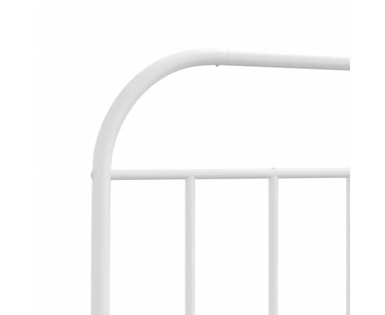 Tăblie de pat metalică, alb, 107 cm, 6 image