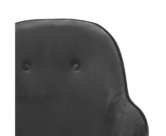Scaun balansoar, negru, catifea, 7 image