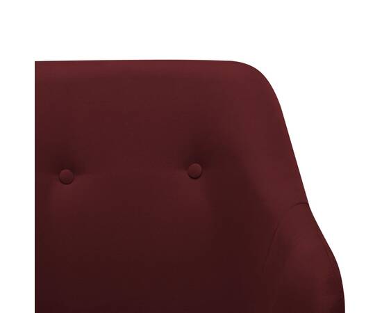 Scaun balansoar, roșu vin, material textil, 7 image