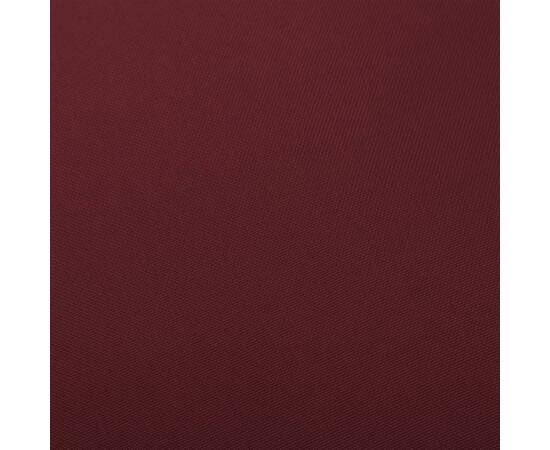 Scaun balansoar, roșu vin, material textil, 3 image