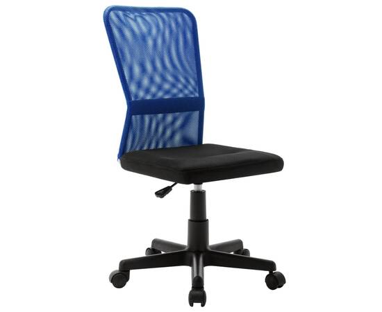 Scaun de birou, negru și albastru, 44x52x100 cm, plasă textilă