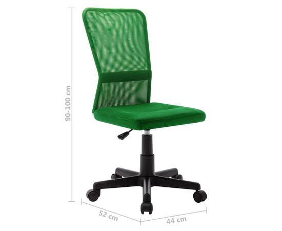 Scaun de birou, verde, 44 x 52 x 100 cm, plasă textilă, 8 image