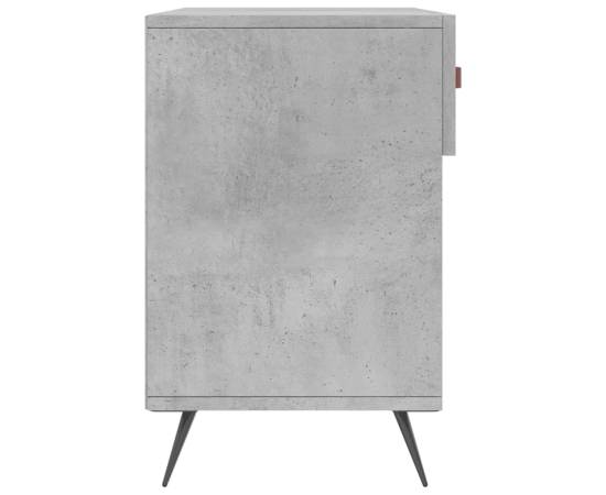 Bancheta pantofar, gri beton, 102x35x55 cm, lemn prelucrat, 7 image