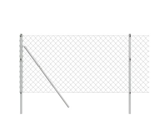 Gard de plasă de sârmă, argintiu, 1,1x25 m, 4 image
