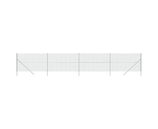 Gard de plasă de sârmă, argintiu, 1,4x10 m, 2 image