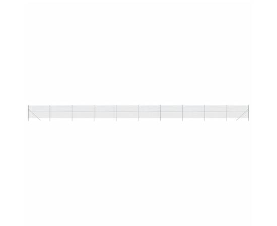Gard de plasă de sârmă, argintiu, 1,4x25 m, 2 image