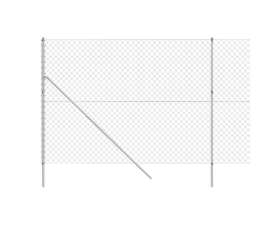 Gard de plasă de sârmă, argintiu, 1,4x25 m, 4 image