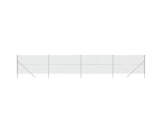 Gard de plasă de sârmă, argintiu, 1,6x10 m, 2 image