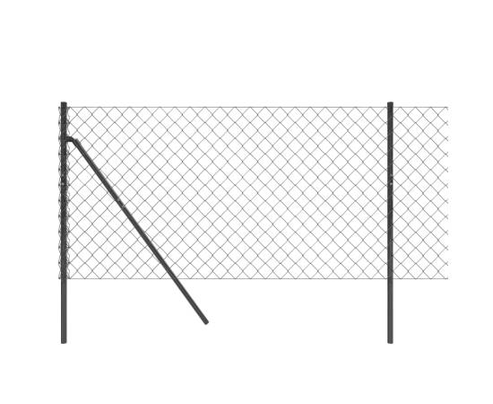 Gard plasă de sârmă, antracit, 0,8x25 m, 4 image