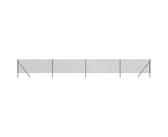 Gard plasă de sârmă, antracit, 1,1x10 m, 2 image