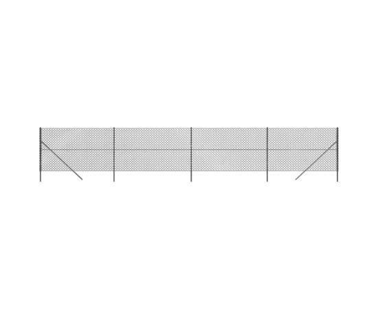 Gard plasă de sârmă, antracit, 1,4x10 m, 2 image