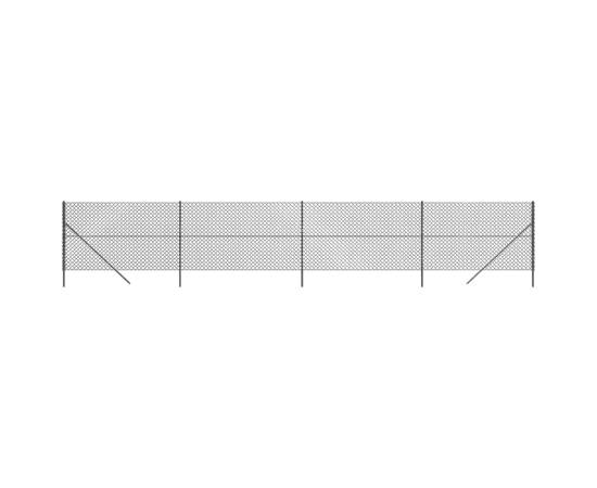 Gard plasă de sârmă, antracit, 1,6x10 m, 2 image