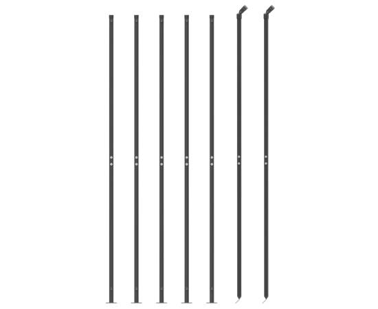 Gard plasă de sârmă cu bordură, antracit, 1,4x10 m, 3 image