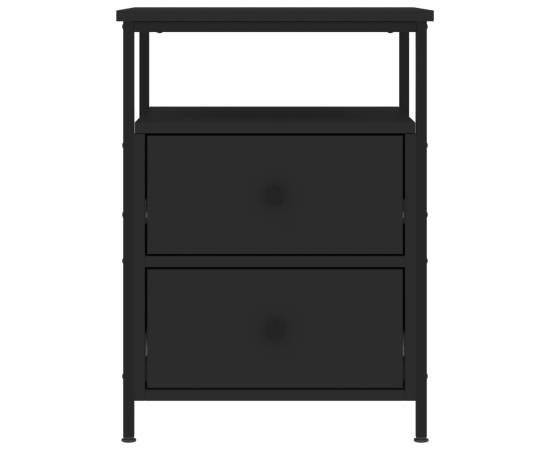 Noptiere, 2 buc., negru, 44x45x60 cm, lemn compozit, 6 image