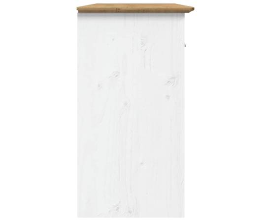 Servantă "bodo", alb și maro, 115x43x79,5 cm, lemn masiv de pin, 5 image