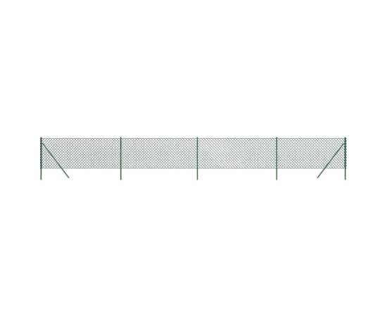 Gard de plasă de sârmă, verde, 0,8x10 m, 2 image