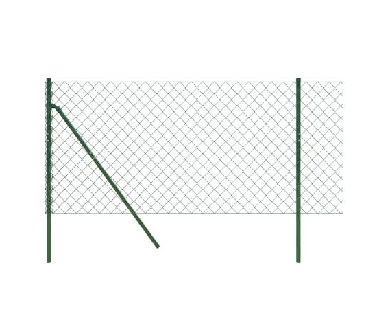 Gard de plasă de sârmă, verde, 0,8x10 m, 4 image
