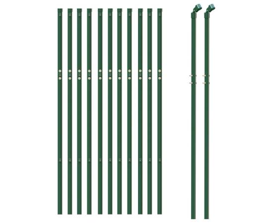 Gard de plasă de sârmă, verde, 1,1x25 m, 3 image