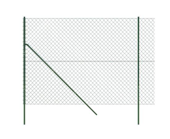 Gard de plasă de sârmă, verde, 1,4x10 m, 4 image