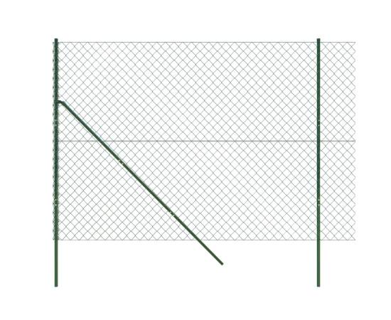 Gard de plasă de sârmă, verde, 1,6x10 m, 4 image
