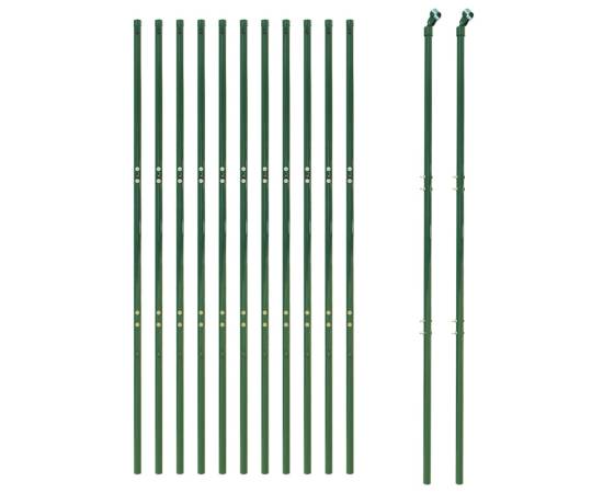 Gard de plasă de sârmă, verde, 1,6x25 m, 3 image