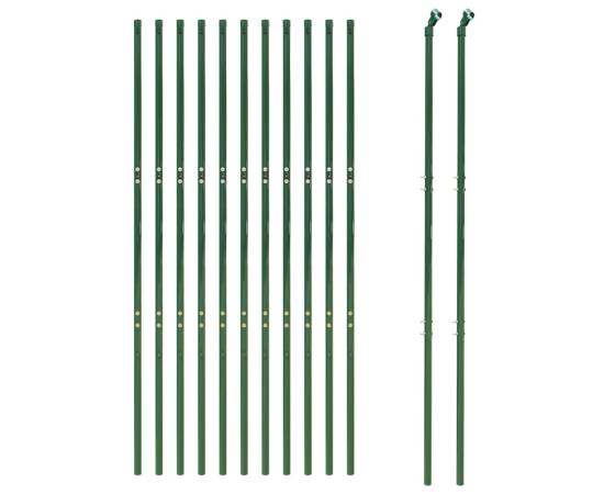 Gard de plasă de sârmă, verde, 1,8x25 m, 3 image