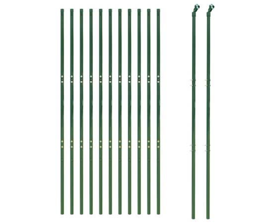 Gard de plasă de sârmă, verde, 2,2x25 m, 3 image