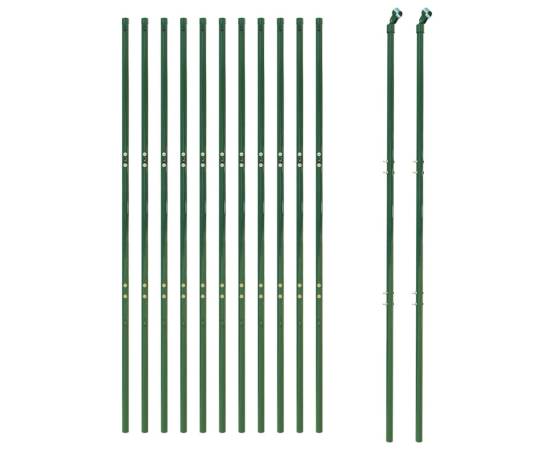 Gard de plasă de sârmă, verde, 2x25 m, 3 image