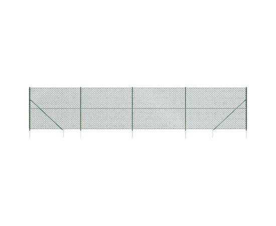 Gard plasă de sârmă cu țăruși de fixare, verde, 1,4x10 m, 2 image