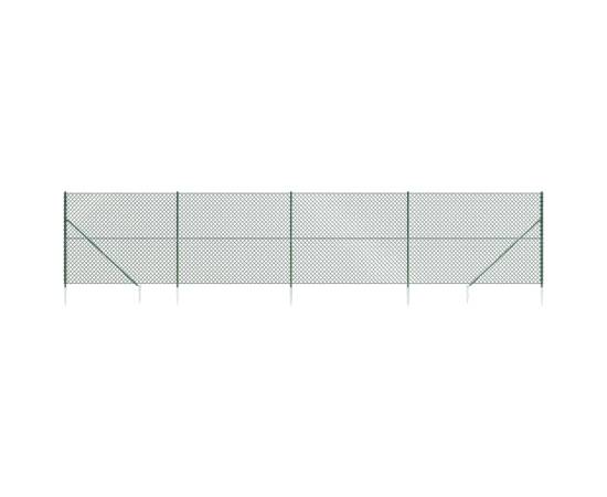 Gard plasă de sârmă cu țăruși de fixare, verde, 2,2x10 m, 2 image