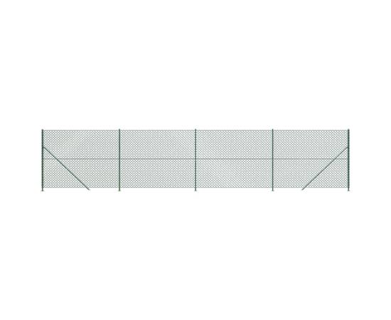 Gard plasă de sârmă cu bordură, verde, 1,4x10 m, 2 image