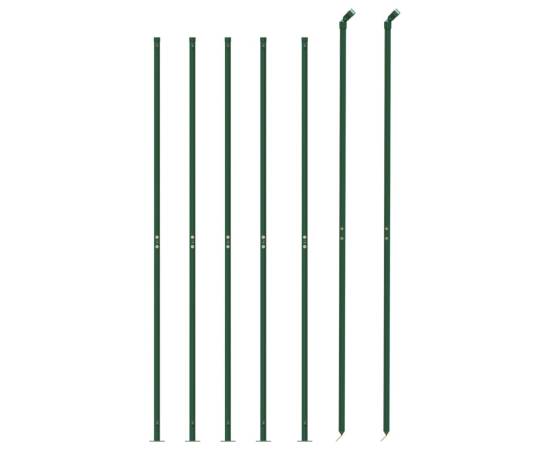 Gard plasă de sârmă cu bordură, verde, 2x10 m, 3 image