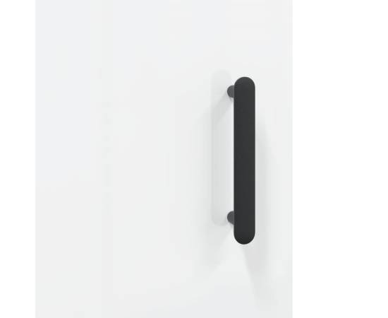 Servantă, alb extralucios, 34,5x34x90 cm, lemn compozit, 10 image