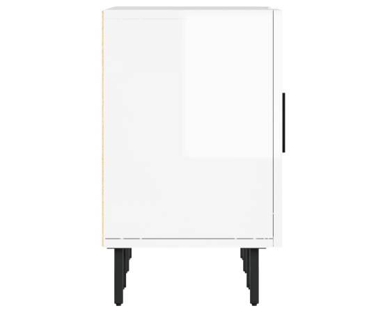 Comodă tv, alb extralucios, 150x30x50 cm, lemn compozit, 7 image