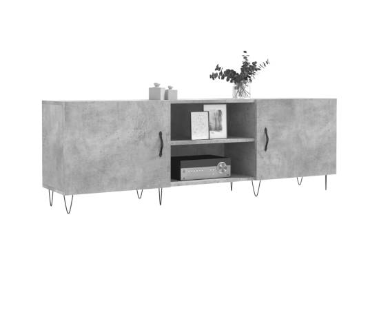 Comodă tv, gri beton, 150x30x50 cm, lemn compozit, 3 image