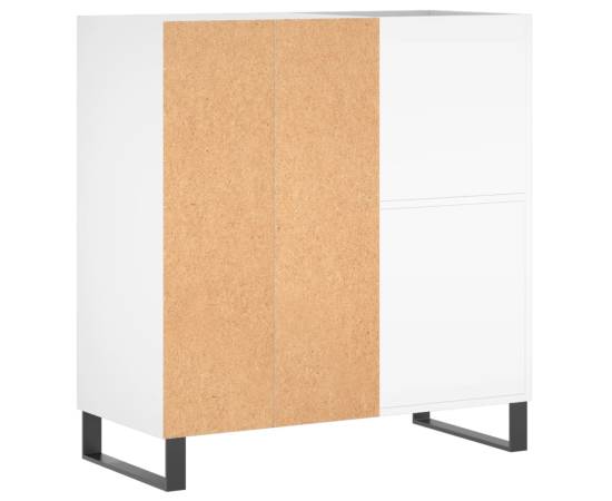 Dulap pentru discuri, alb, 84,5x38x89 cm, lemn compozit, 6 image