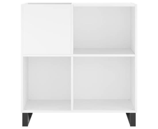 Dulap pentru discuri, alb, 84,5x38x89 cm, lemn compozit, 4 image