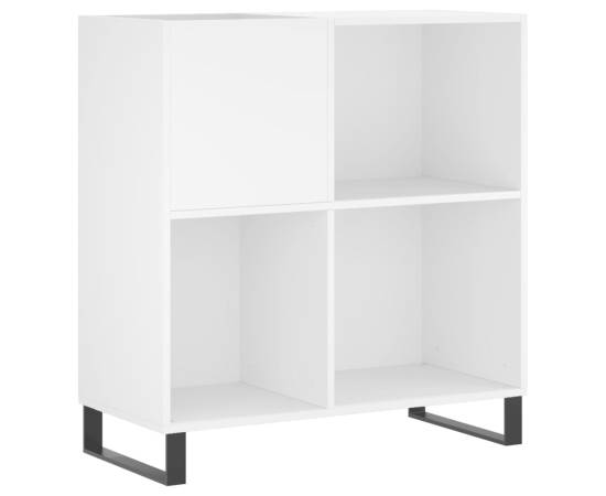 Dulap pentru discuri, alb, 84,5x38x89 cm, lemn compozit, 2 image