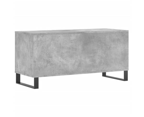 Dulap pentru discuri gri beton, 100x38x48 cm, lemn prelucrat, 6 image