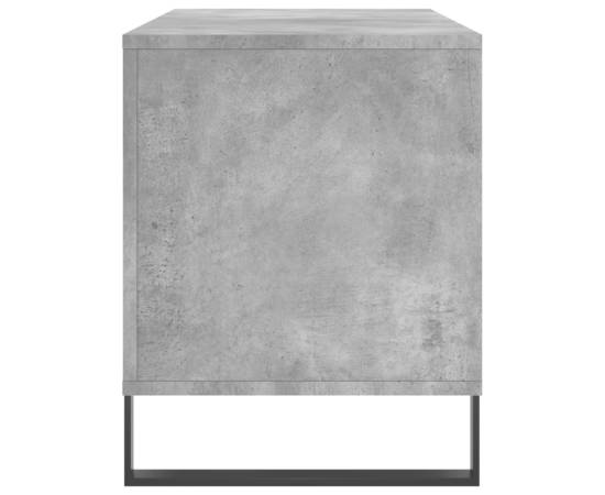 Dulap pentru discuri gri beton, 100x38x48 cm, lemn prelucrat, 5 image