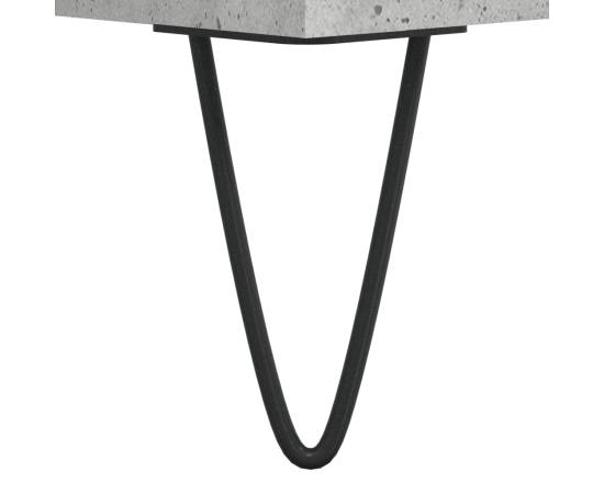 Dulap pentru discuri gri beton 84,5x38x89 cm lemn compozit, 8 image