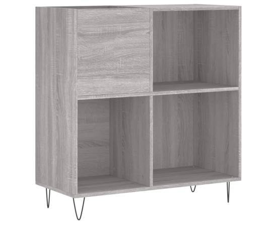 Dulap pentru discuri gri sonoma 84,5x38x89 cm lemn compozit, 2 image