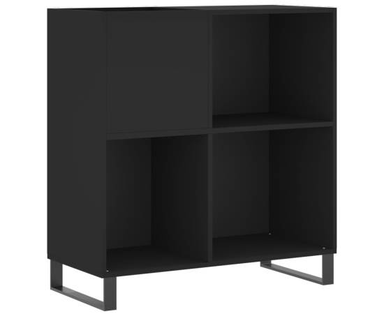 Dulap pentru discuri negru 84,5x38x89 cm lemn compozit, 2 image