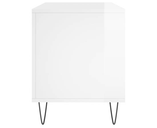 Dulapuri pentru discuri alb lucios 100x38x48 cm, lemn prelucrat, 5 image